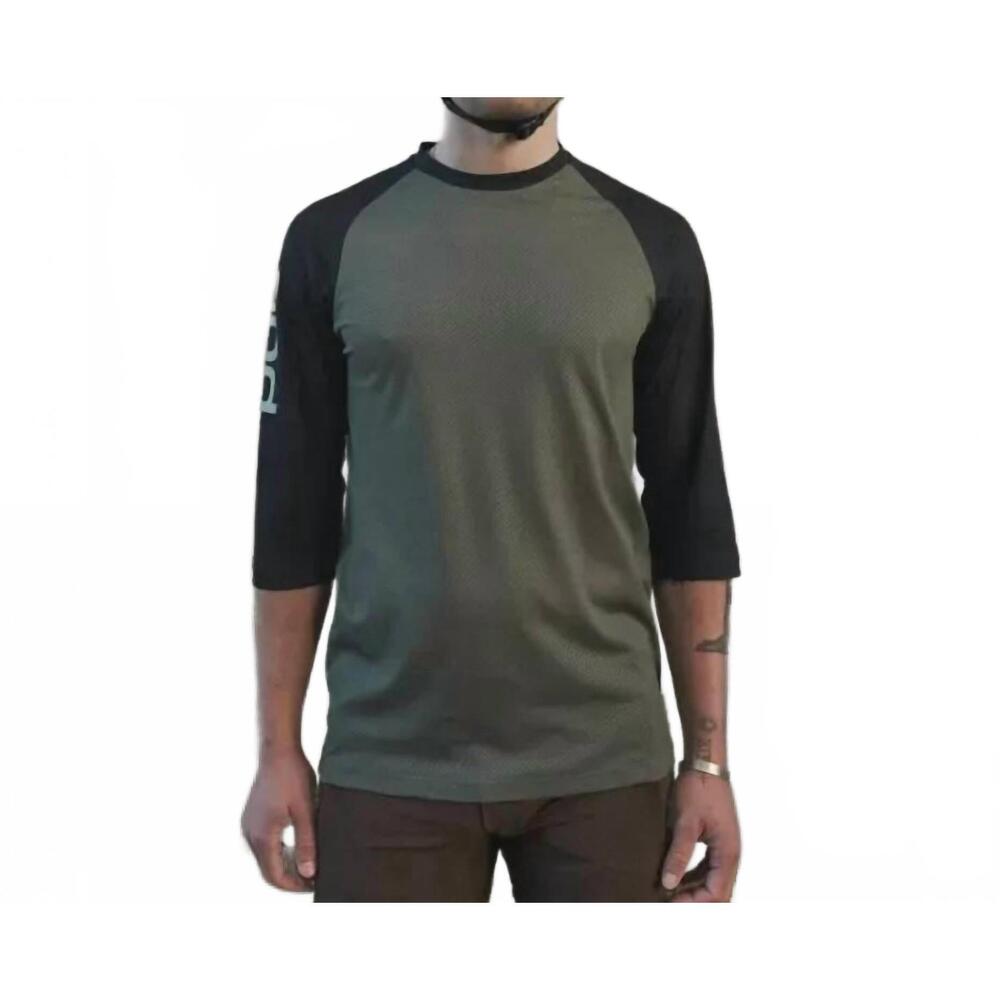 NEW POC mtb pure 3/4 jersey in epidote green/ uranium black